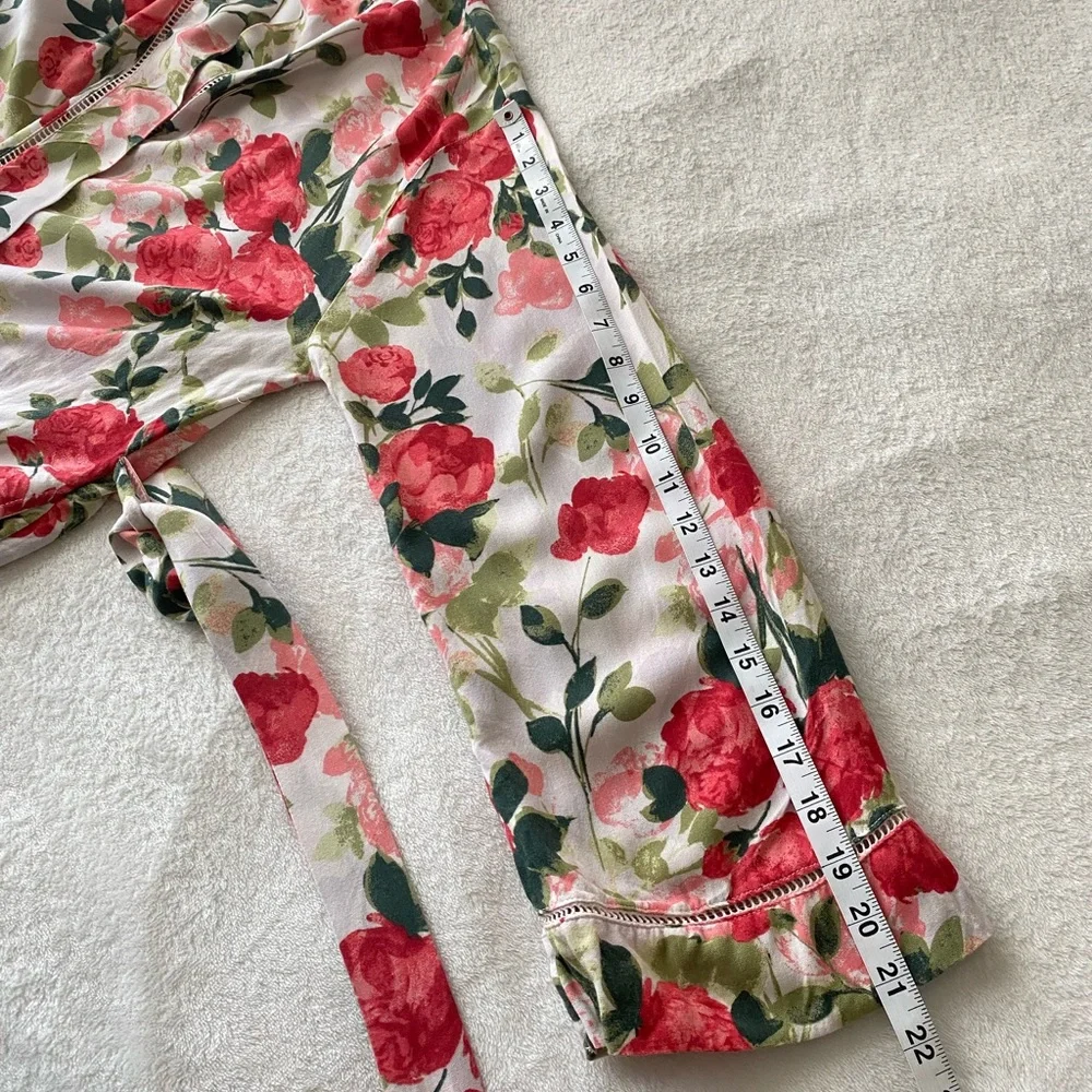 🥀 Tahari Sleepware Floral Roses Robe, XS - Picture 13 of 14